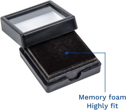 BENECREAT 24PCS Black Gemstone Display Box Jewelry Box Container with Clear Top Lids 1.57 x 0.6 Inch for Gems, Coins, Jewelry Gift Packing