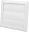 Outdoor Dryer Air Vent Cover Cap 4'' Louvered Cover White Exterior Wall Vent Hood Outlet Airflow Vent