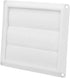 Outdoor Dryer Air Vent Cover Cap 4'' Louvered Cover White Exterior Wall Vent Hood Outlet Airflow Vent