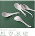 DOWAN Soup Spoons, Ceramic Chinese Soup Spoons, Asian Soup Spoons, White Japanese Spoon Large for Ramen Pho Wonton Dumpling Miso, Set of 6