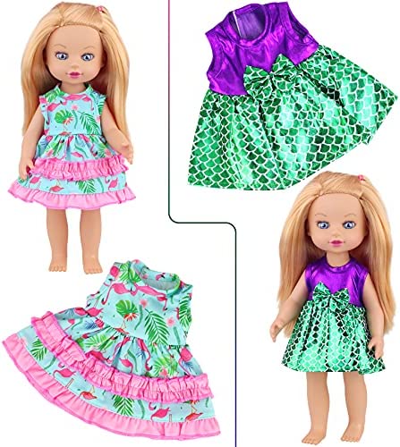 Ecore Fun Alive Doll Baby Doll Clothes and Accessories-10 Set 12 Inch Alive Lovely Baby Doll Clothes Dress Outfits and Accessories for Alive Doll Baby Doll- Best Gift for Kids