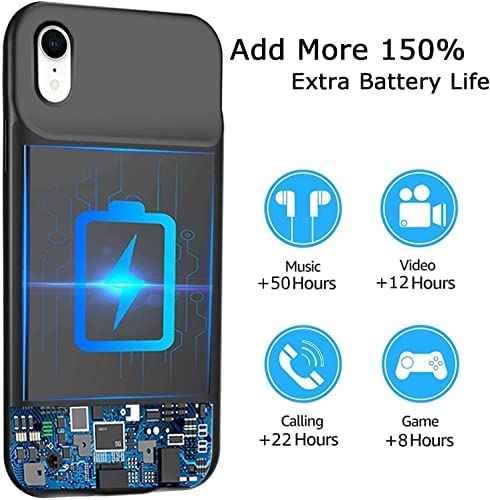 AFTRYOUGO Battery Case for iPhone X/XS/10 (5.8 inch), Enhanced 7000mAh Protective Portable Charging Case Rechargeable Extended Battery Black Pro Model:XDL-640MW Model:XDL-640MW