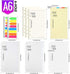 A6 Refill Paper, 3 Pack 45PCS A6 6 Ring Loose Leaf Paper, 2 Pack 160PCS Neon Page Markers, with Binder Pockets & Binder Dividers, LEOBRO A6 Lined Paper Refills for A6 Binder Planner Notebook Journal