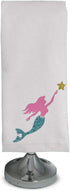 Ebsem Marine & Sea Life Hand Dish Towel 2 Pieces Set Premium Quality Turkish Towels Super Soft, Plush and Highly Absorbent Bath Hammam Gym Nautical Yacht Boat (White, Mermaid)