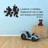 CustomVinylDecor Wall Decals Quote - Walt Disney Mickey and Minnie Mouse Decorations, "Laughter is Timeless" - Removable Home Décor Stickers - Perfect for Any Bedroom, Family Room, Office, Dorm, or Any Living Space