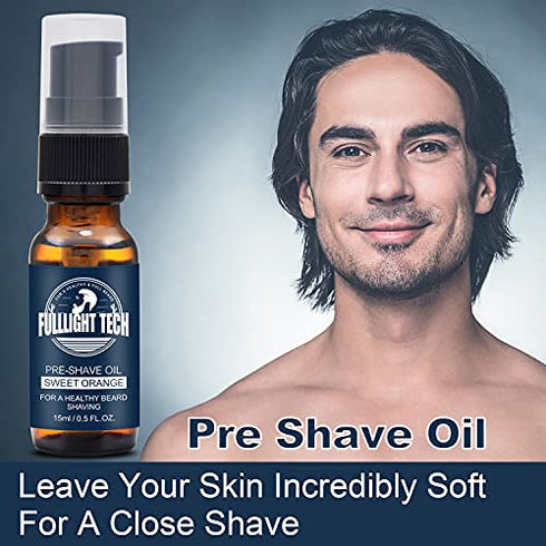 Shaving Kit for Men w/Shaving Soap,2 PACK Shaving Cream,Pre-Shave Oil,After Shave Balm Gel,Mens Christmas Stocking Stuffers Gift for Men Husband Dad Him Unique Birthday Gifts Boyfriend