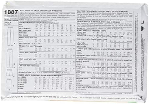 Simplicity Easy to Sew Women's Pants, Shorts, and Skirt Sewing Patterns by Karen Z, Sizes 16-24