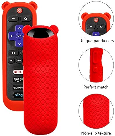 3 Pack TV Remote Case for TCL Roku TV RC280 Remote Control, Silicone Protective Controller Skin Lightweight Shockproof TCL Roku TV Remote Cover Cute Ear Shape Anti Slip Universal Replacement Sleeve
