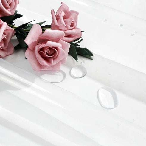 EurCross Heavy Duty Clear Shower Curtain Liner 72 x 72 inches, PVC Free Thick Weighted 10G EVA Shower Liner, Transparent Plastic Waterproof Shower Curtain for Bathroom with 5 Magnets