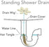 DrainWig Shower Drain Protectors as Seen on Shark Tank, Disposable Hair Catchers, Flower, Pack of 4