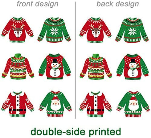 Ugly Sweater Party Decorations Ugly Christmas Cutouts Holiday Party Decor Ugly Sweater Shaped Paper DIY Cut-Outs