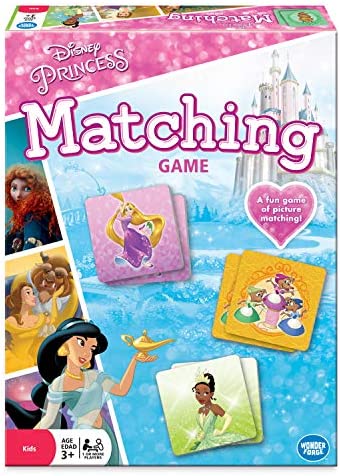 Disney Princess Matching Game by Wonder Forge | For Boys & Girls Age 3 to 5 | A Fun & Fast Disney Memory Game for Kids | Cinderella, Jasmine, Mulan, and more