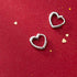 Dainty Love Heart Shaped Small Hoop Sleeper Earrings for Women Teen Girls S925 Sterling Silver 14K Daith Heart Cartilage Tragus Cute Minimalist Hoops Jewelry Gift Friend Bridemaid