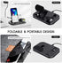 Portable 3 in 1 Charging Station for Apple Products, Foldable Charging Dock for iPhone/AirPodsi Series, Charging Stand Compatible with iWatch Ultra/8/7/6/5/4/3/2/1/SE(with 15W Adapter)(Black)