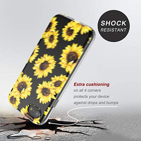 GOLINK Full Body Shockproof Protective Case with Built-in Screen Protector for 4.7 inch iPhone 7 and iPhone 8(Sunflower)