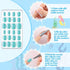 384 Pieces Kids Press on Nails Mini False Nails with Designs Press on Nails for Kids Stick on Short Fake Nails for Christmas Nail, 16 Boxes (Mermaid, Shell)