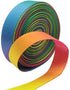 Satin Ribbon Gradient Rainbow Double Side Rainbow Colorful Printed 50 Yard 3/8" Wide for DIY Handmade (9mm Wide, Satin Ribbon)