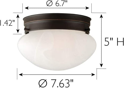 Design House 514547 Millbridge 1 Light Ceiling Light, Oil Rubbed Bronze