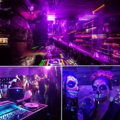 SHGPODA 33ft LED Black Light Strip Kit, 600 Units, 385nm-400nm, 12V Flexible Blacklight Fixtures, 10M LED Ribbon, Non-Waterproof for Indoor, Birthday, Wedding, Dark Party, Halloween, Christmas