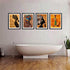 Ethnic Ancient Tribal Retro Style Wall Art Painting Prints Aesthetic African American Themed Black Woman Wall Artworks for Home Decor Girls Bedroom Bathroom Canvas Wall Poster, Set of 4 (8"X10" Unframed )