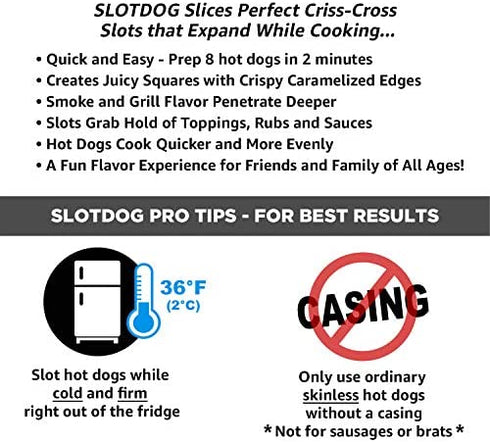 SLOTDOG - Hot Dog Slicing Tool - 10 inch - Red