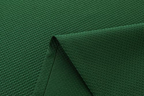 Biscaynebay Textured Fabric Round Tablecloths 60 Inches in Diameter, Hunter Green Water Resistant Tablecloths for Dining, Kitchen, Wedding, Parties etc. Machine Washable