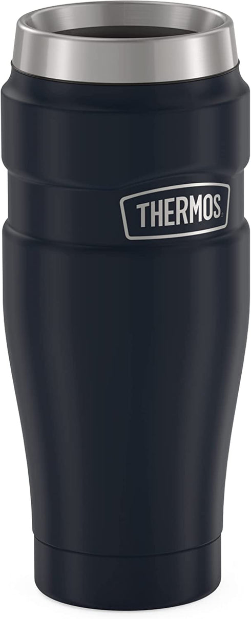 THERMOS Stainless King Vacuum-Insulated Travel Tumbler, 16 Ounce, Midnight Blue