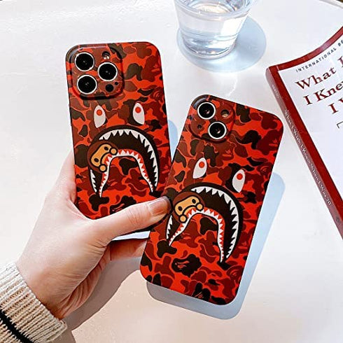 Hoolcase iPhone 13 Soft Case for Shark Face/Shark Teeth Fans Girls Kids Boys, Cartoon Cute Fun Funny Shockproof TPU Protective Non-Slip 6.1 Inch Case for iPhone 13 (H-YU)