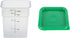 Cambro 4SFSPP190 4 Qt. Translucent Container with SFC2452 Kelly Green Lid, 4Quart