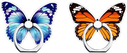 Butterfly Phone Ring Stand Holder ,Butterfly Phone Ring Holder Kickstand 360 Rotation Finger Ring Stand Phone Grip Compatible with iPhone,Samsung,LG,Sony,HTC and More(Butterfly Phone Ring Stand)
