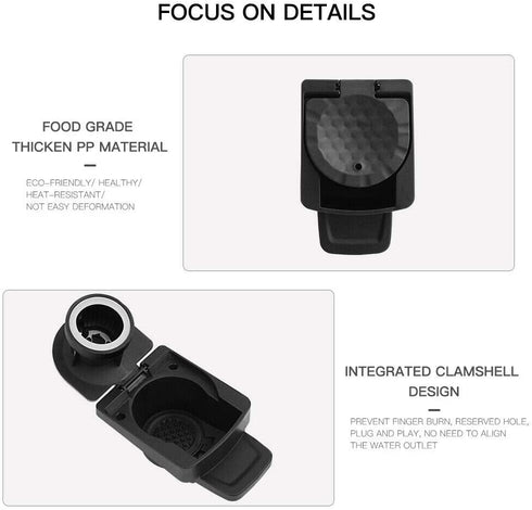 Sesama Converter for Dolce Gusto Machine to Brew Nespre**so Coffee Pod,Adapter from Compatible with:Dolce EDG606; EDG466 Genio2 ; EDG305 Mini Me EDG455TEX1 Melody