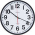 Tempus® TC6236RF Contemporary Commercial Wall Clock with Frame and Quartz Movement, 13", Black