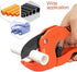 AIRAJ PVC Pipe Cutter to Cutting 1-3/4'' (42mm) PEX,PVC,PPR Plastic Pipes,Ratcheting PVC Pipe Cutter with SK5 Steel Blade & Ergonomic Handle,Plastic PVC Cutter Suitable for Home Working and Plumber