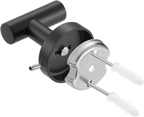 Haitis Towel Hooks Robe Hook Heavy Duty Wall Hooks Stainless Steel Coat Clothes Hook for Bathroom Kitchen Bedroom Garage Hotel Wall Mounted 4 Pack (Black)