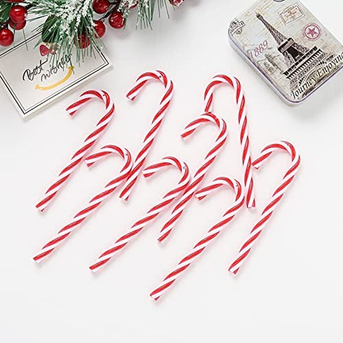 ToBeIT 32pcs Candy Canes Plastic Christmas Tree Hanging Ornaments (red(13cm))