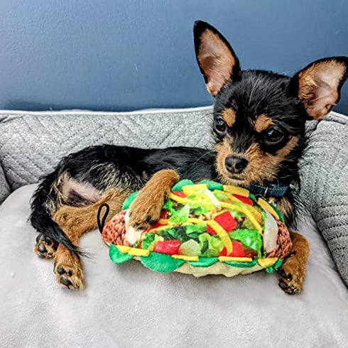Lulubelles Power Plush | Taco Tuesday (Large) | Cinco de Mayo Dog Toy with Squeaker | Funny Dog Gift | Fun, Durable, and Safe | Huxley & Kent Squeaky Dog Toys