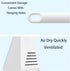 Toilet Cleaning Brush, (White/Black, 2-Piece Set) Golf Toilet Brush Holder Set, Toilet Brush 360° Deep Cleaning, Self Opening and Closing Water Proof Base, Non SlipToilet Brush Quick Drying