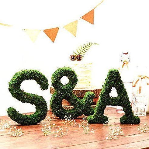 BYHER Dried Moss Table Runner for Party Garden Decoration, Dark Green