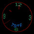 LICHAMP Clock Fan with Floating Led Time Display, Desk Usb Led Fan with Clock Light, 7"