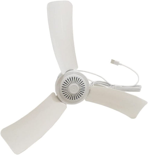 Portable Ceiling Fan Mini USB Tent Fans for Camping, Outdoor Hanging Gazebo Tents Ceiling Canopy Fan DC 5V Compatible Battery Power