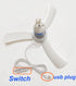 Portable Ceiling Fan Mini USB Tent Fans for Camping, Outdoor Hanging Gazebo Tents Ceiling Canopy Fan DC 5V Compatible Battery Power