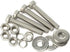 8 Sets 1/4-20 x 2-1/4" Hex Head Screws Bolts, Nuts, Extra-large and Thick Flat & Lock Washers, Fully Threaded, Stainless Steel 18-8, Bright Finish