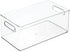 mDesign Deep Plastic Storage Organizer Container Bin, Game and Comic Organization for Cabinet, Cupboard, Playroom, Shelves, or Closet - Holds Video Games, Tablets, DVDs, or Controllers, Clear