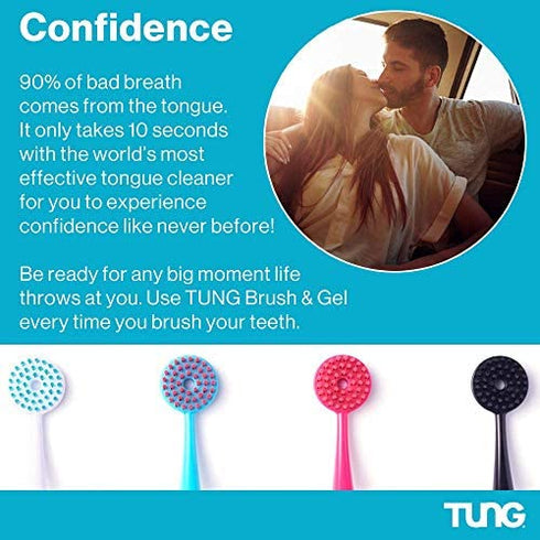 Peak Essentials | The Original Tung Gel | Premium | Tongue Cleaner | Odor Eliminator | Fight Bad Breath | Fresh Mint | BPA Free | Made in America | (2 Count)