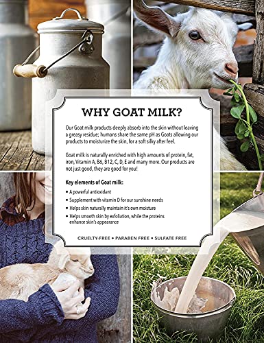 Dionis - Goat Milk Skincare Vanilla Bean Scented Whipped Body Scrub (6 oz) - Made in the USA - Cruelty-free and Paraben-free