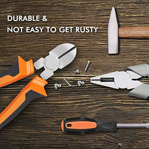 BOENFU Wire Cutter for Artificial Flowers and Crafts, Chicken Wire Cutters Heavy Duty Diagonal Cutting Pliers Faux Flowers Wire Clippers | Orange, 6 Inches