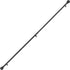 Yun Nephele Adjustable Window Curtain Rods 36-72 inches Matte Black, Classic Ball Finial Design Curtain Rod Set, Single Metal Iron Drapery Rod, 1 inch Heavy Duty Curtain Rod