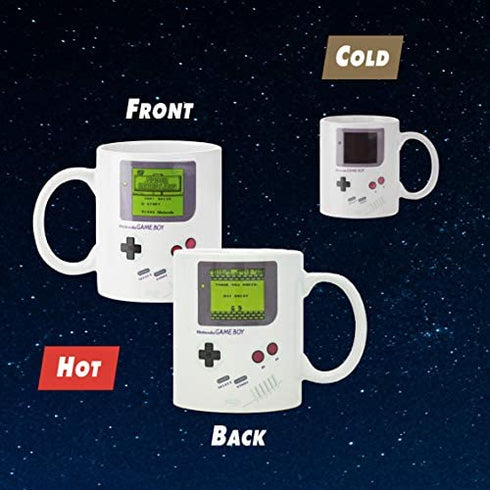 Paladone Gameboy Heat Changing Coffee Mug - Gift for Gamers, Fathers, Coffee Enthusiasts