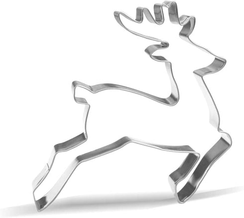 5.1 inch Leaping Reindeer Cookie Cutter – Stainless Steel