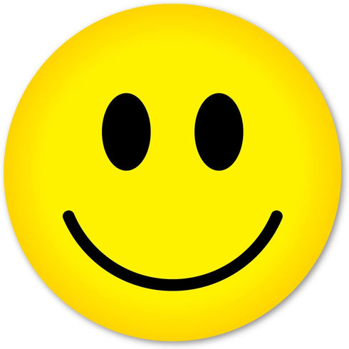 Smiley Face Circle Magnet by Magnet America Has A 5 ¾” Diameter Made for Vehicles and Refrigerators